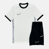 Nike Academy Drill T-Shirt / Shorts Set - White/Black