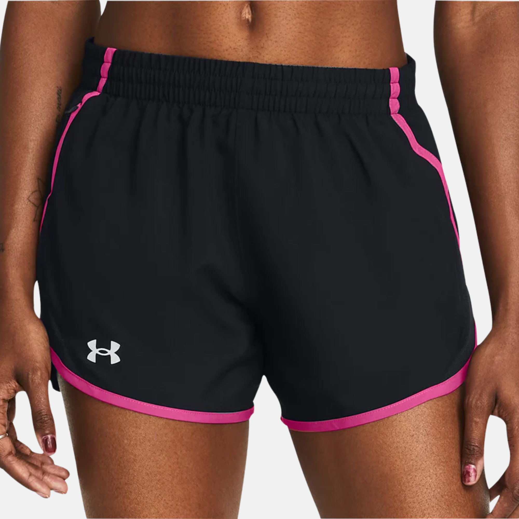 Under Armour Women's Tshirt / Shorts Set - Pink/Black