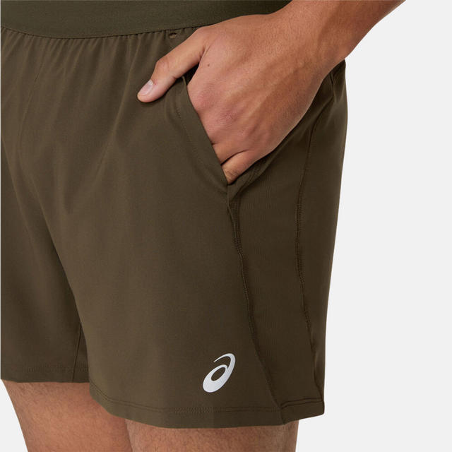Asics Core T-Shirt / Road Shorts Set - Bronzine/Yellow