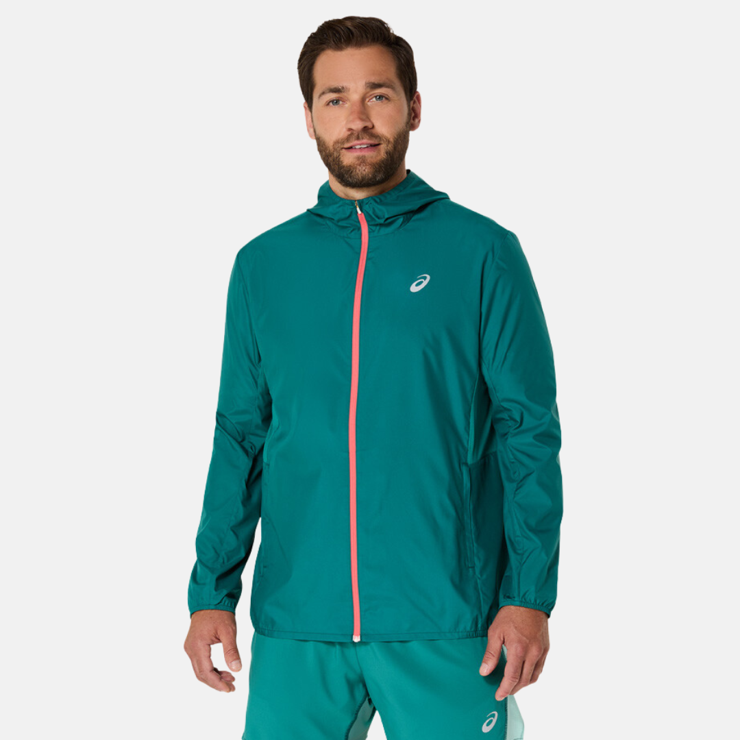 Asics Core Running Jacket - Teal/Orange