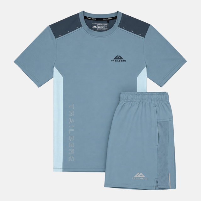 Trailberg Triathlon Ultra T-Shirt / Shorts Set - Cool Slate