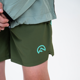 Flux Junior Gradient Jacket / Versatility Shorts Set - Khaki/Alkaline