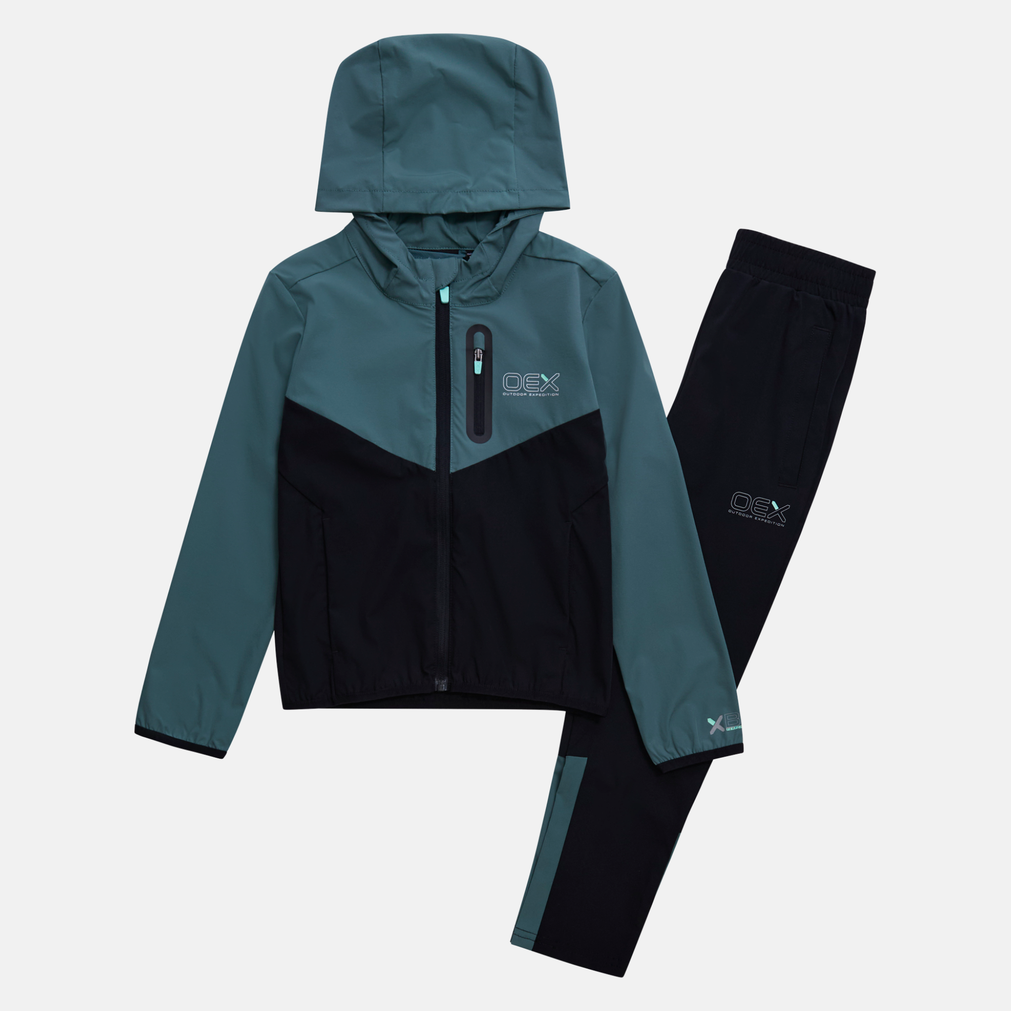 OEX Junior Fell Tracksuit - Green/Black