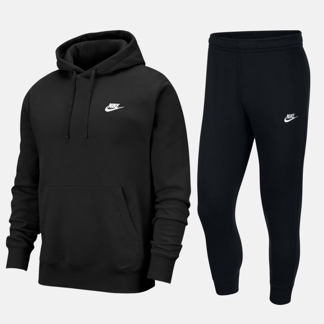 Nike Club Fleece Tracksuit - Black