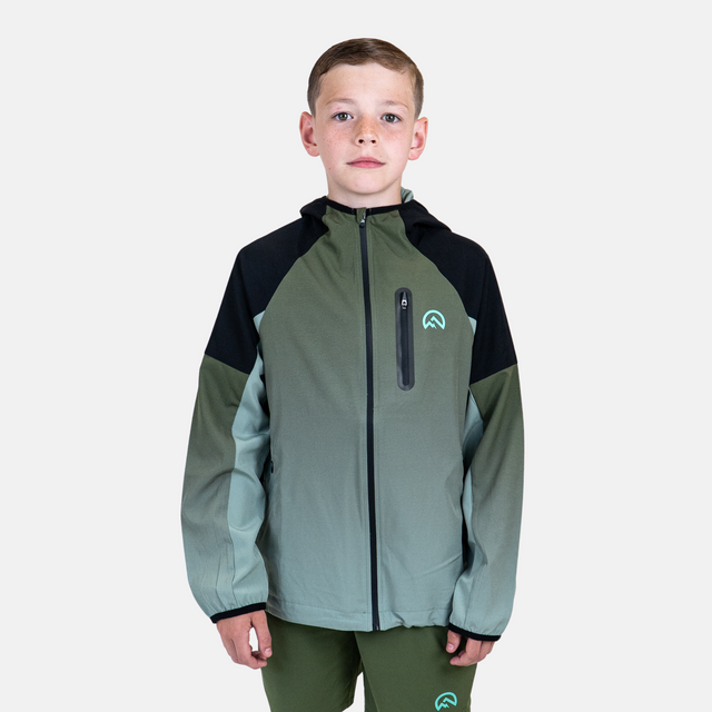 Flux Junior Gradient Jacket - Khaki/Alkaline