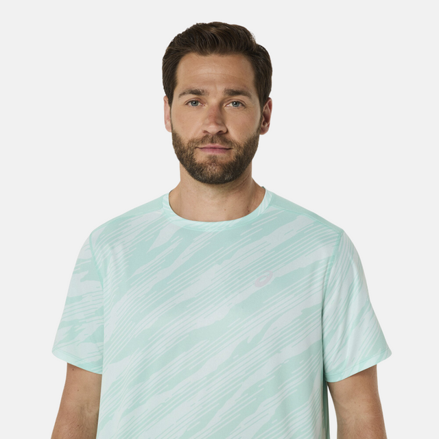 Asics Core All Over Print T-Shirt - Mint/Green