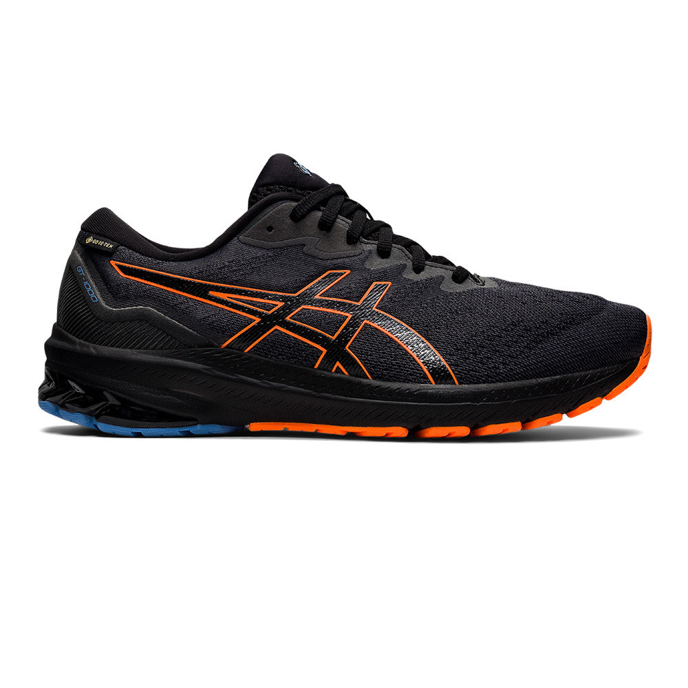 ASICS GT-1000 11 GORE-TEX RUNNING TRAINERS - BLACK/ORANGE