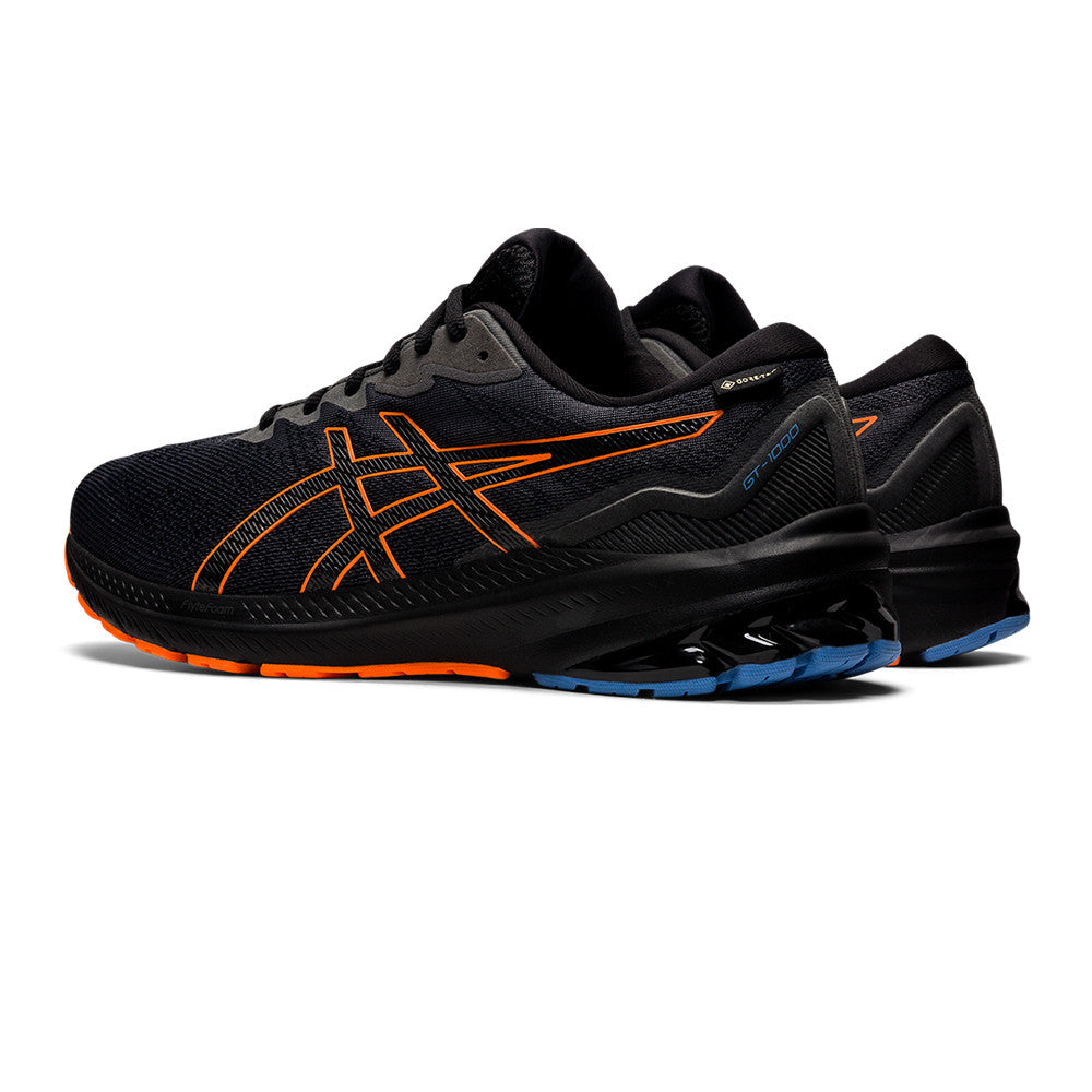 ASICS GT-1000 11 GORE-TEX RUNNING TRAINERS - BLACK/ORANGE