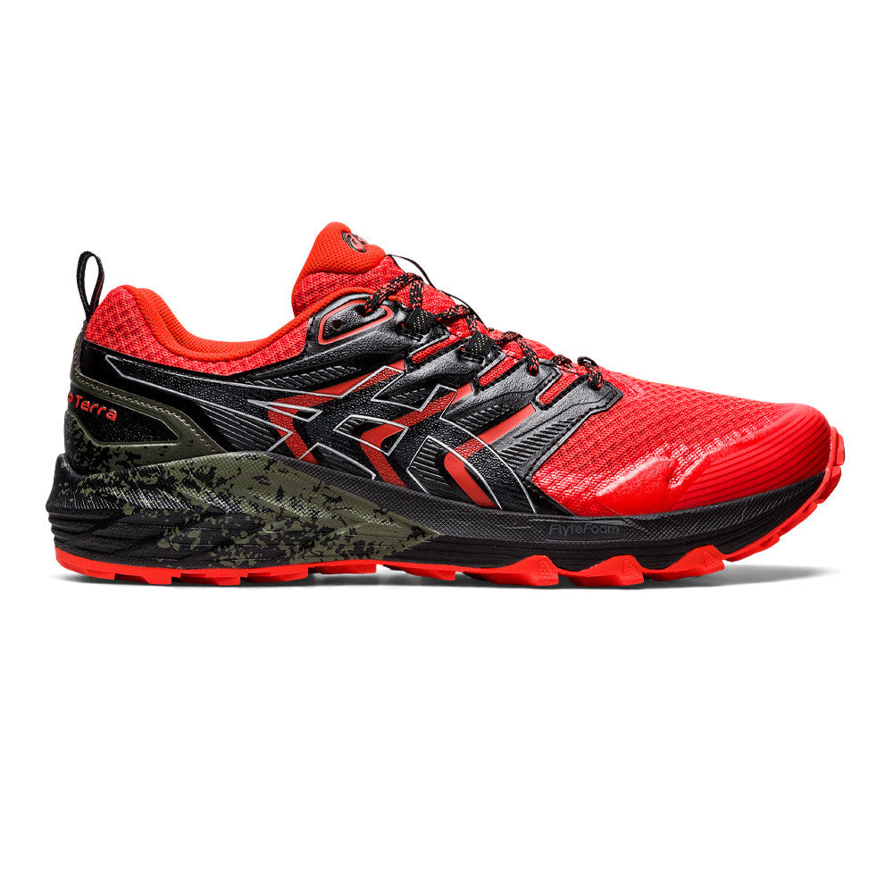 ASICS GEL-TRABUCO TERRA TRAIL RUNNING TRAINERS - CHILE RED