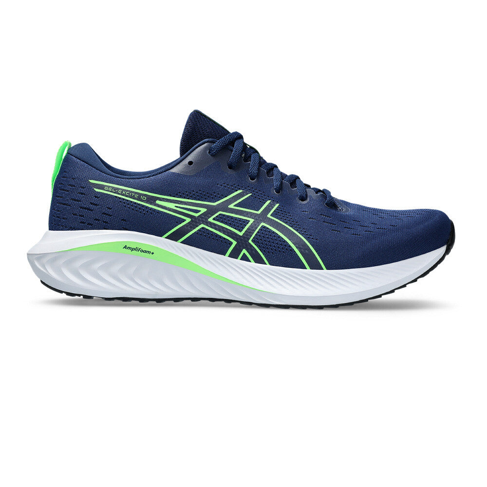 ASICS GEL-EXCITE 10 RUNNING TRAINERS - NAVY / LIME BURST