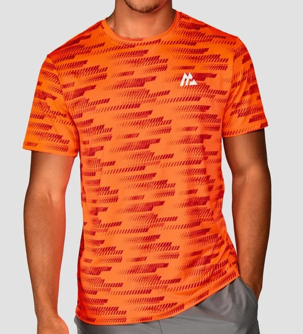 MONTIREX Apex AOP T-Shirt - Fiery Orange/Vermillion Orange