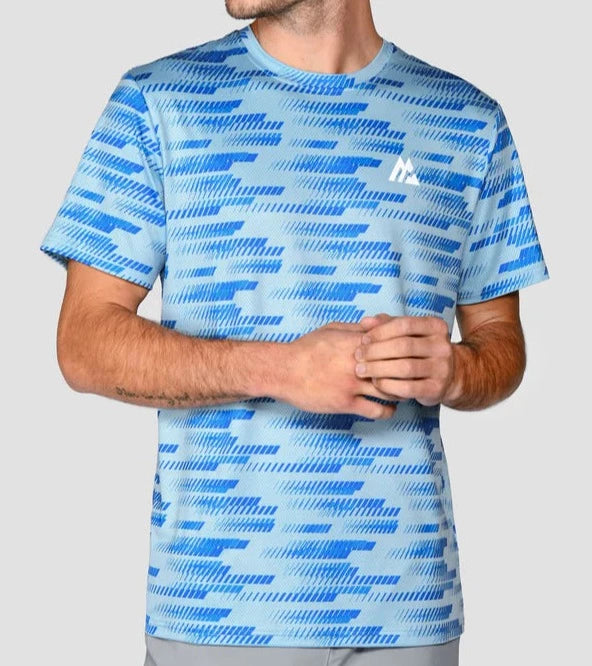 MONTIREX Apex AOP T-Shirt - Savoy Blue/Neon Blue/Capri