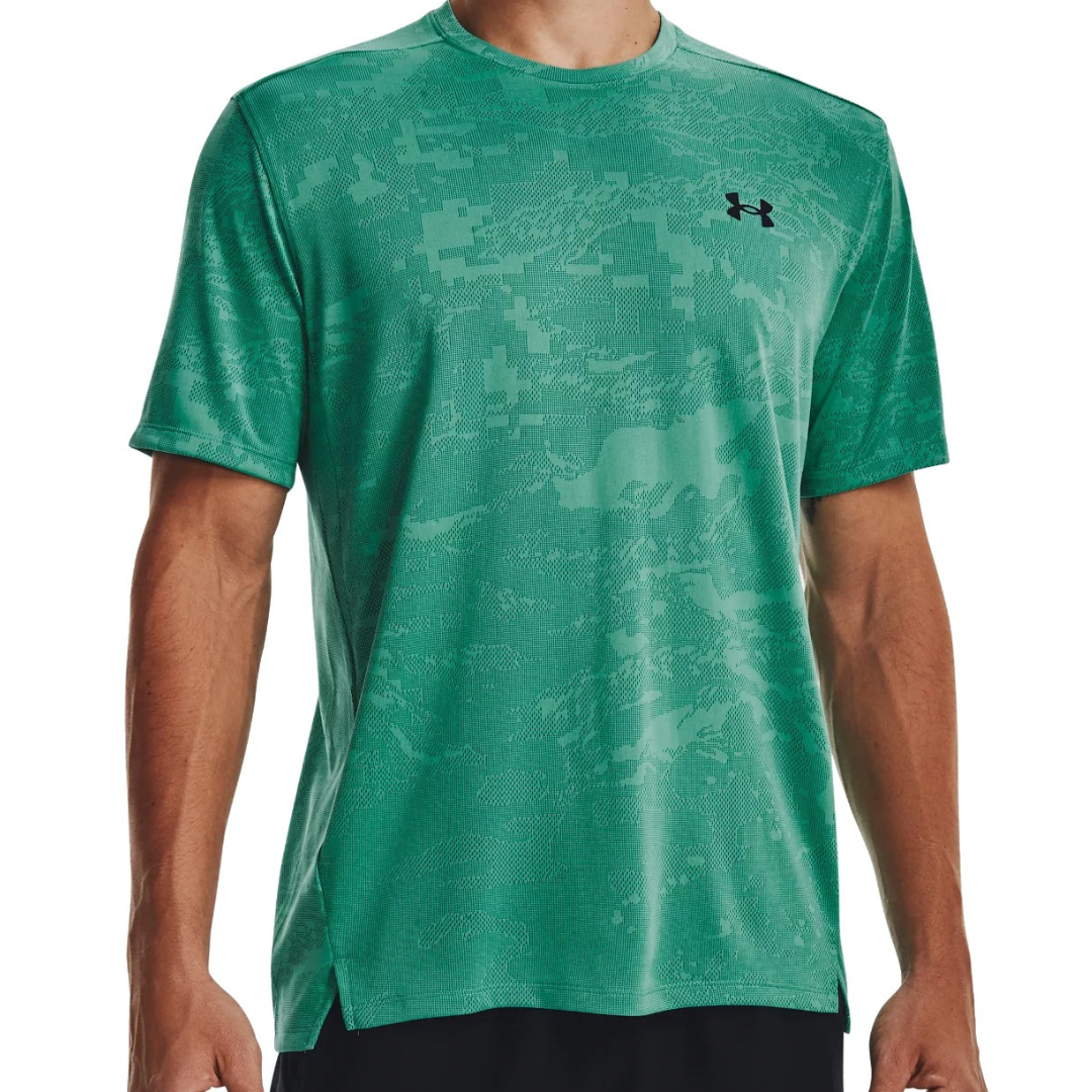 Under Armour Jacquard Seamless T Shirt - Emerald Green