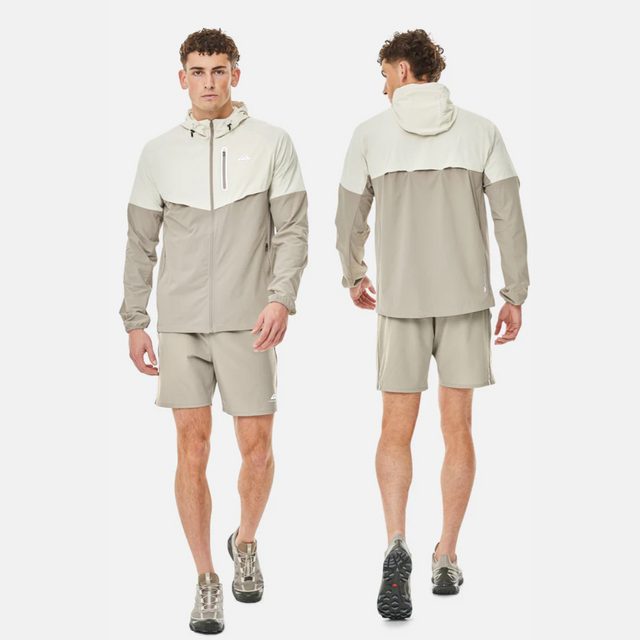 Trailberg SS25 Cloud Windbreaker / Shorts Set - Pale Taupe/Dune White