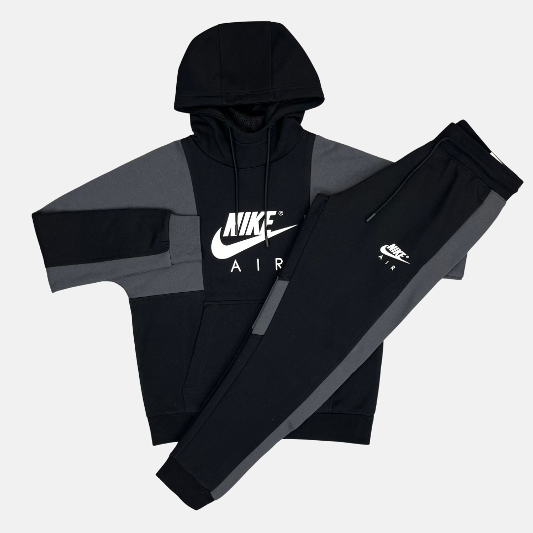 Air Fleece Tracksuit Black Asphalt