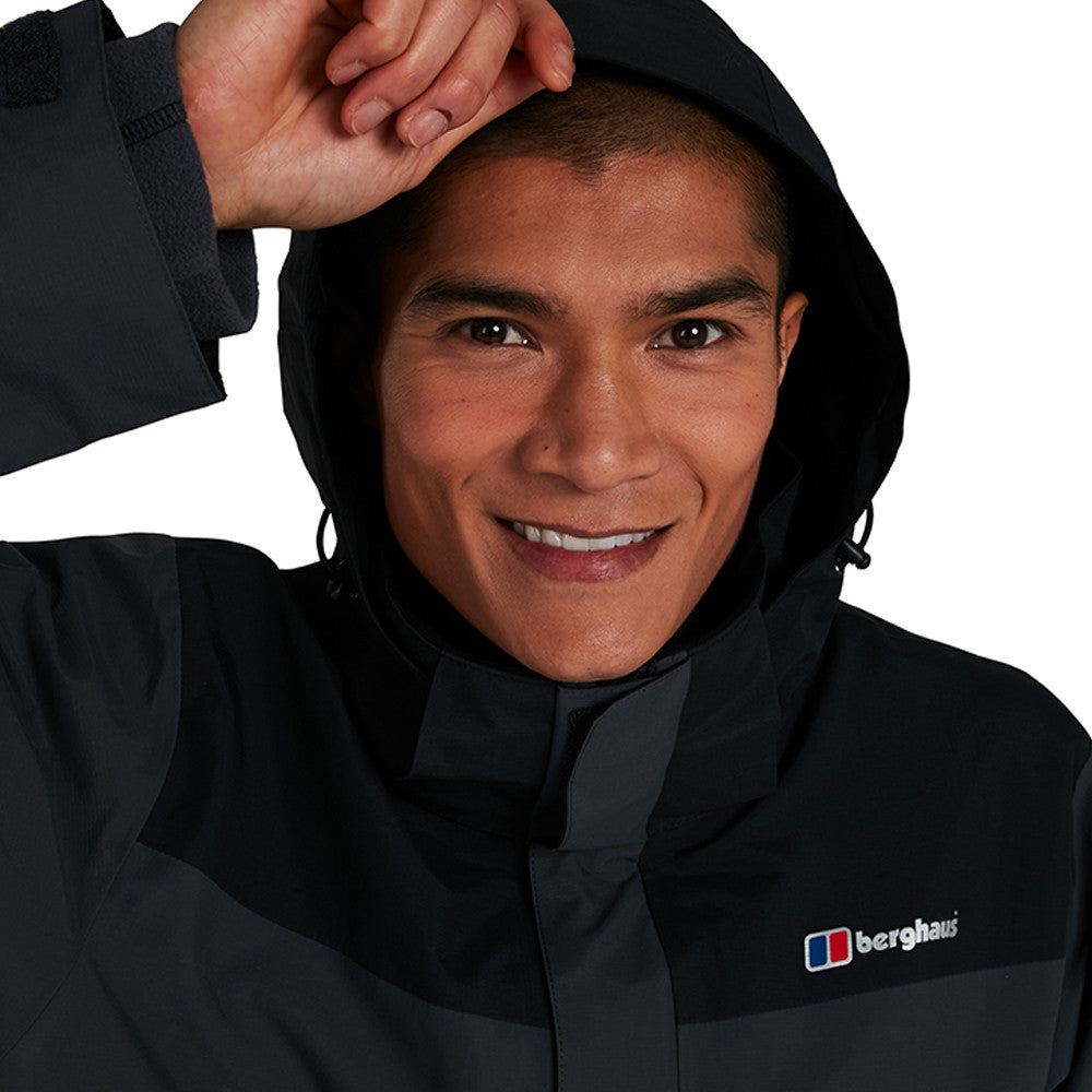 BERGHAUS HILLWALKER INTERACTIVE GORE-TEX JACKET - BLACK / GREY