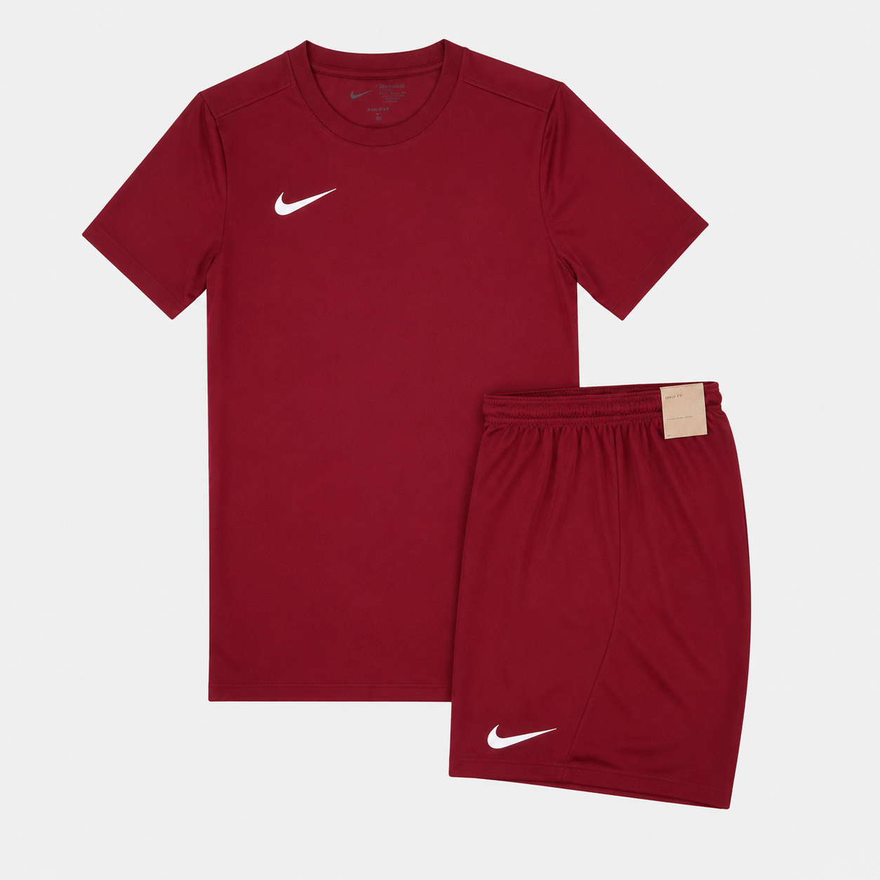 Nike Junior Dri-Fit Tshirt / Shorts Set - Burgundy