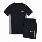 ATX Junior Granite T-Shirt / Shorts Set - Black/Grey