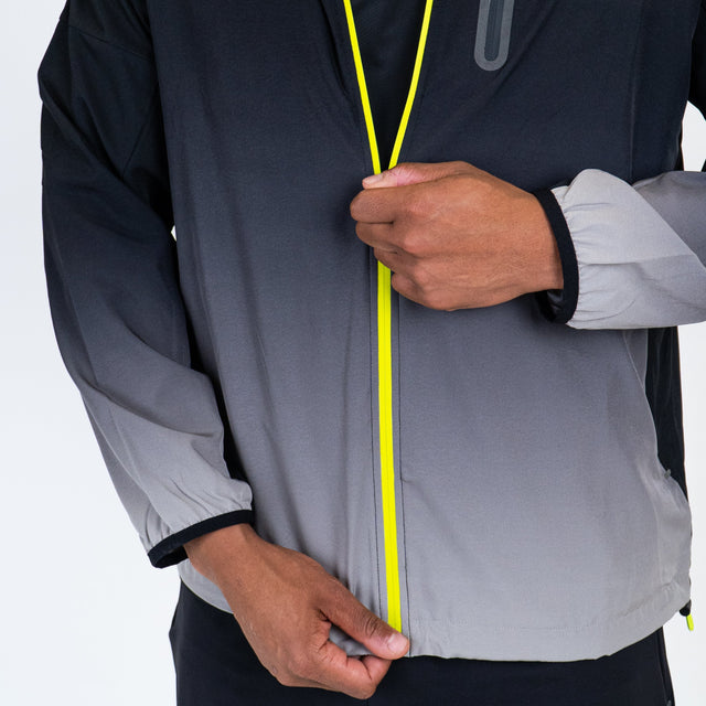 Flux Gradient Jacket / T-Shirt / Shorts Tri Set - Black/Neon