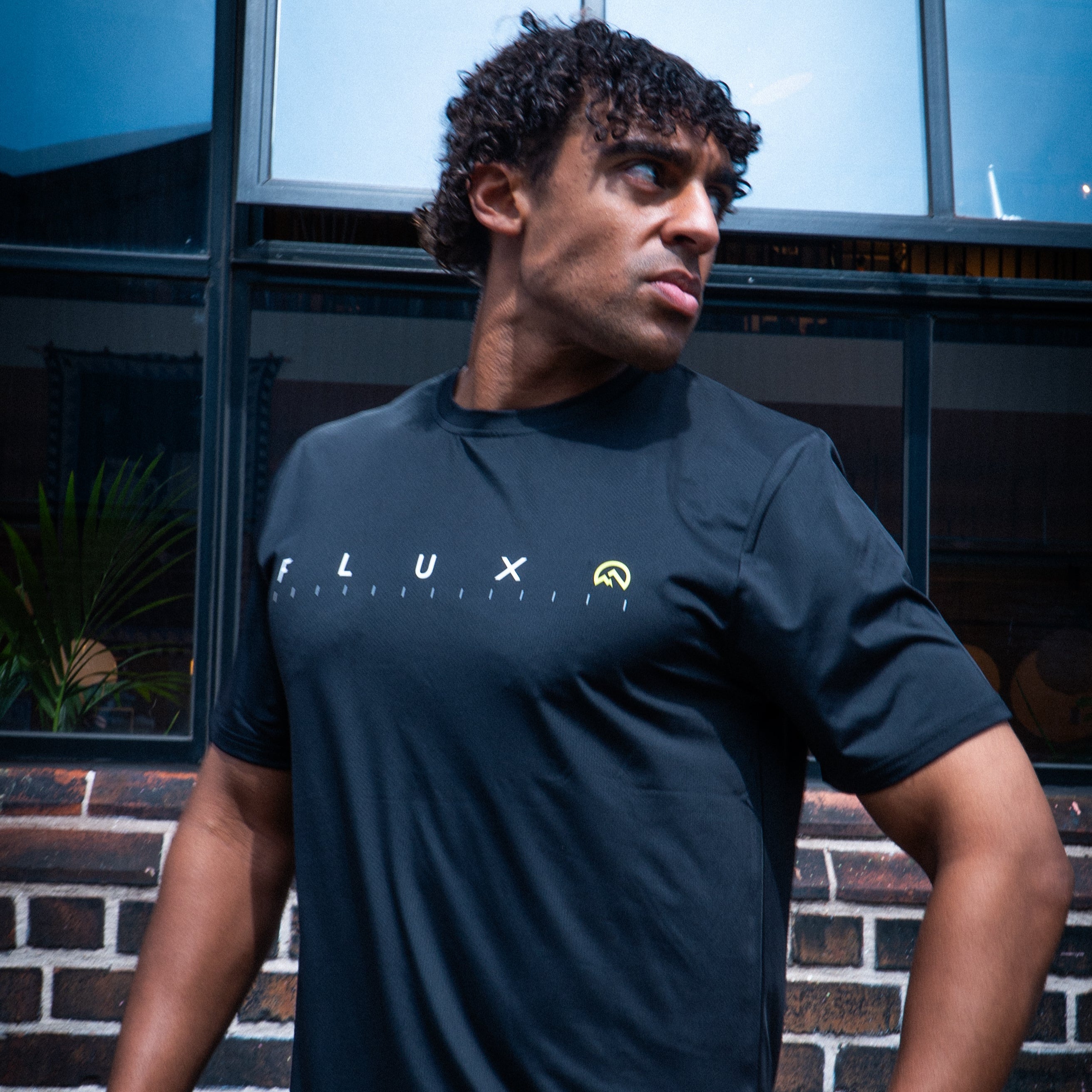 Flux Graphic Logo SS25 T-Shirt - Black/Neon