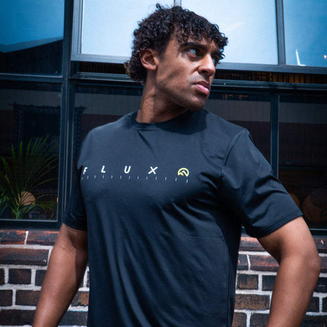 Flux Gradient Jacket / T-Shirt / Shorts Tri Set - Black/Neon
