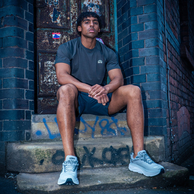Flux Tech T-Shirt / Shorts Set - Charcoal