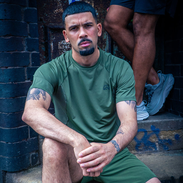 Flux Tech T-Shirt / Shorts Set - Khaki