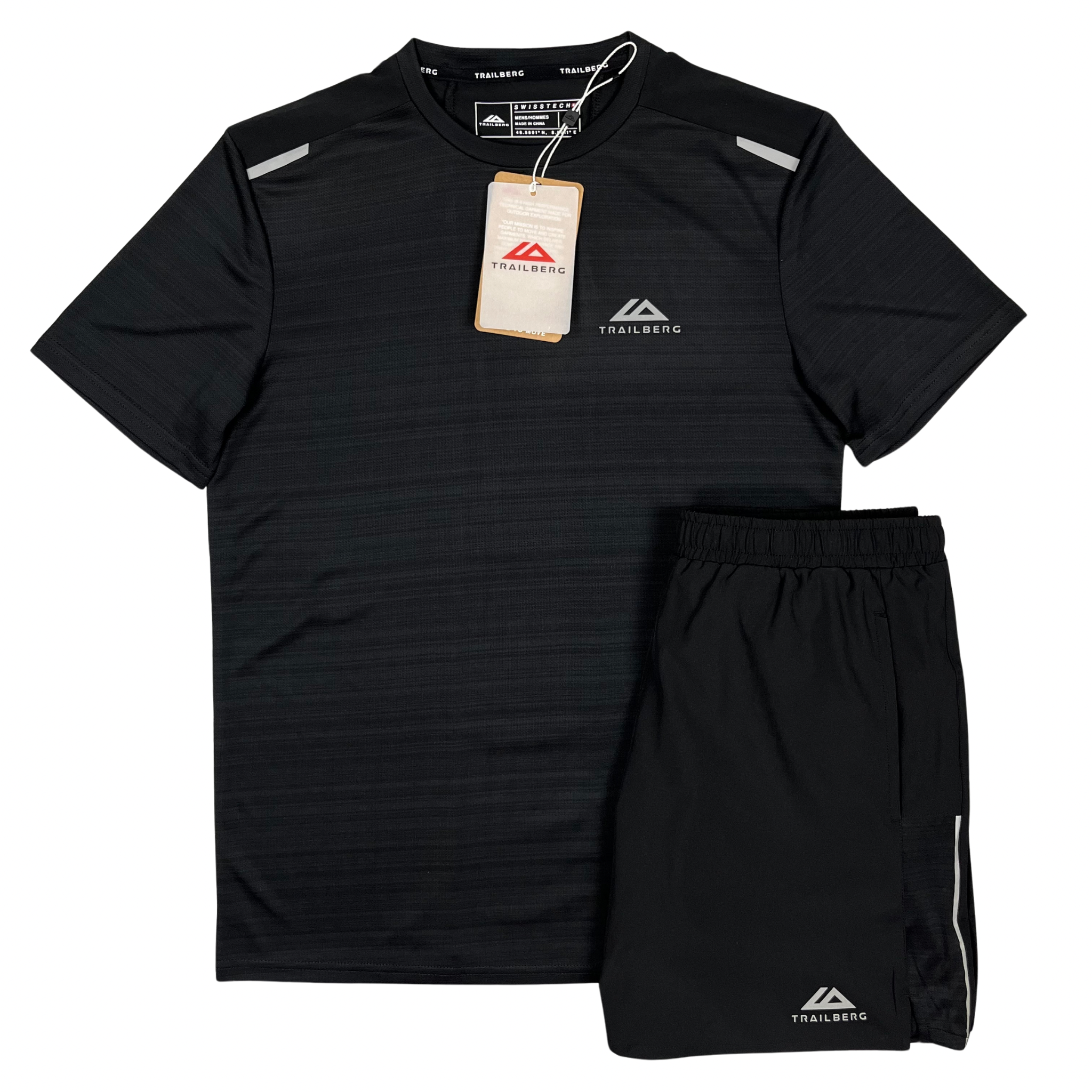 Trailberg Cloud T-Shirt / Shorts Set - Black