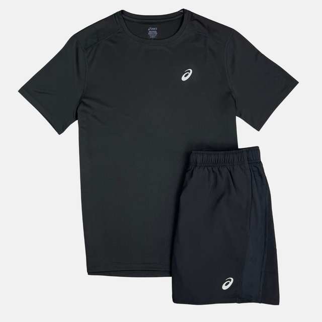 Asics Core T-Shirt / Shorts Set - Black