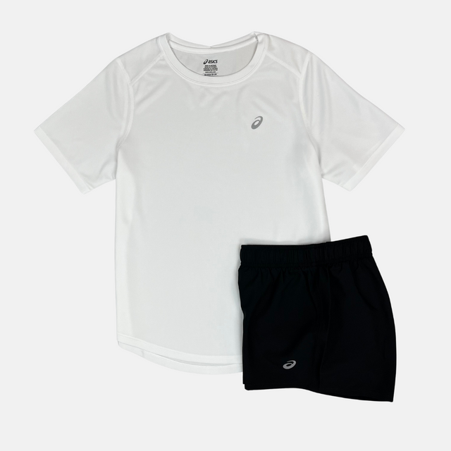 Asics Women's Core T-Shirt / Shorts Set - White/Black