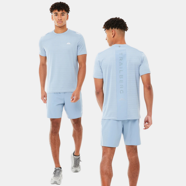 Trailberg Cloud T-Shirt / Shorts Set - Denim Blue