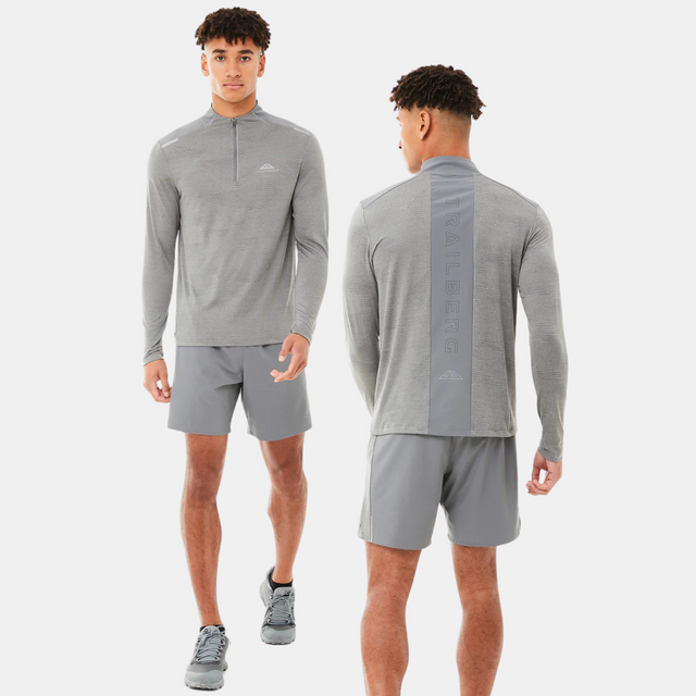 Trailberg Dimension 1/4 Zip / Shorts Set - Grey