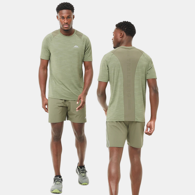 Trailberg Element T-Shirt / Essential Shorts Set - Khaki