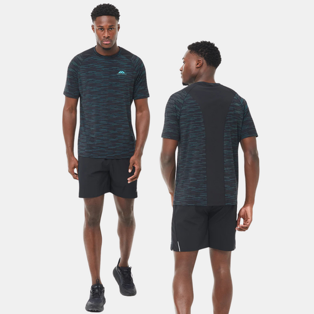 Trailberg Element T-Shirt / Essential Shorts Set - Black/Blue