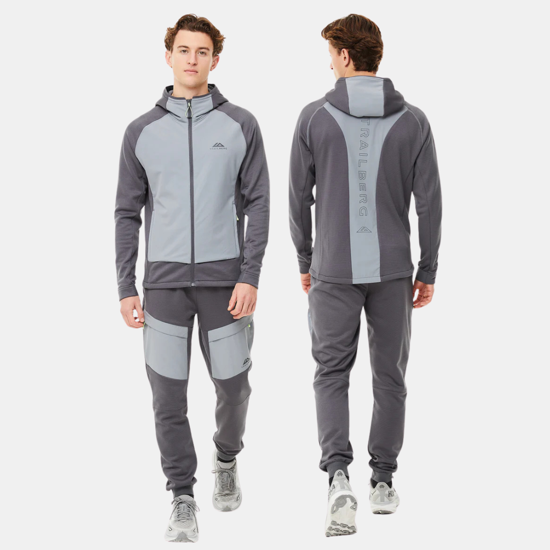 Trailberg Glacier Fleece Tracksuit - Grey/Charcoal