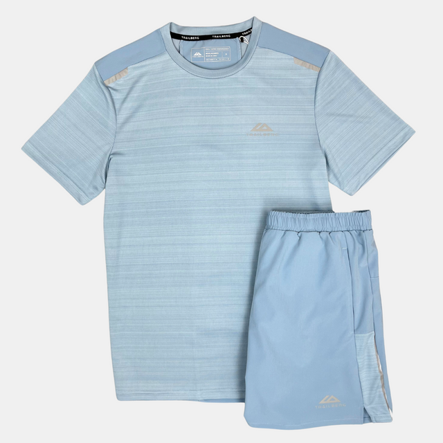 Trailberg Cloud T-Shirt / Shorts Set - Denim Blue