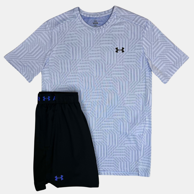 Under Armour Geotessa Tshirt / Shorts Set - Lilac Blue