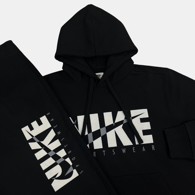 Nike Logo Sportswear Tracksuit - Black