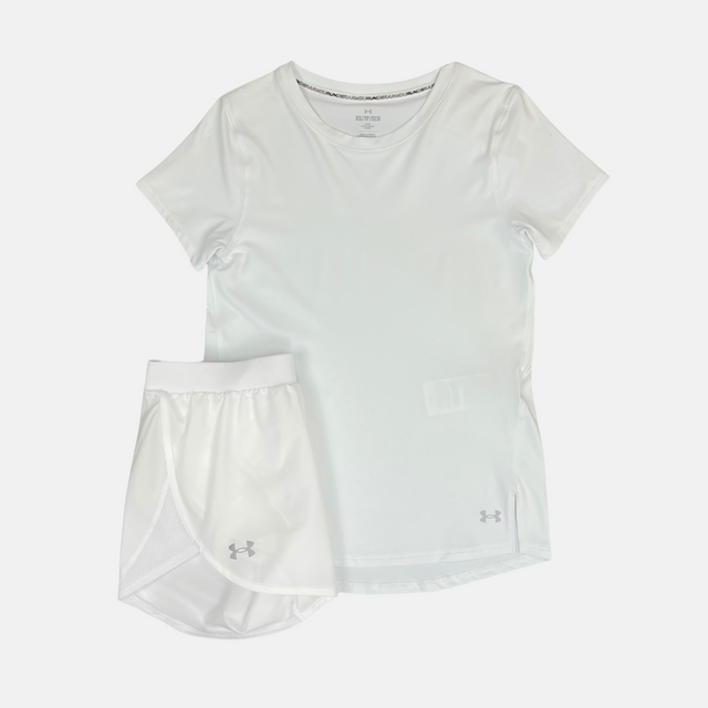 Under Armour Women's Iso T-shirt / Fly Shorts Set - White