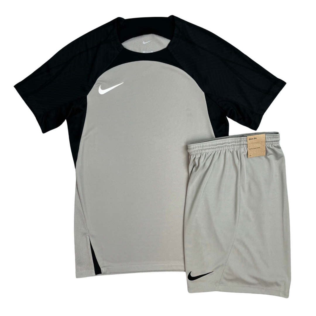 Nike Strike T-Shirt / Shorts Set - Grey / Black