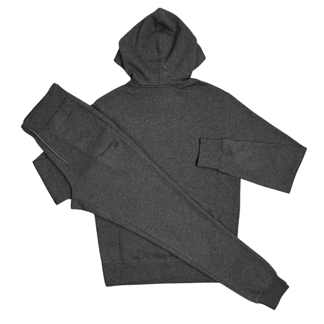 New Balance Logo Fleece Tracksuit - Charcoal Grey