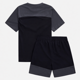 OEX Junior Flynn T-shirt / Shorts Set - Charcoal/Black