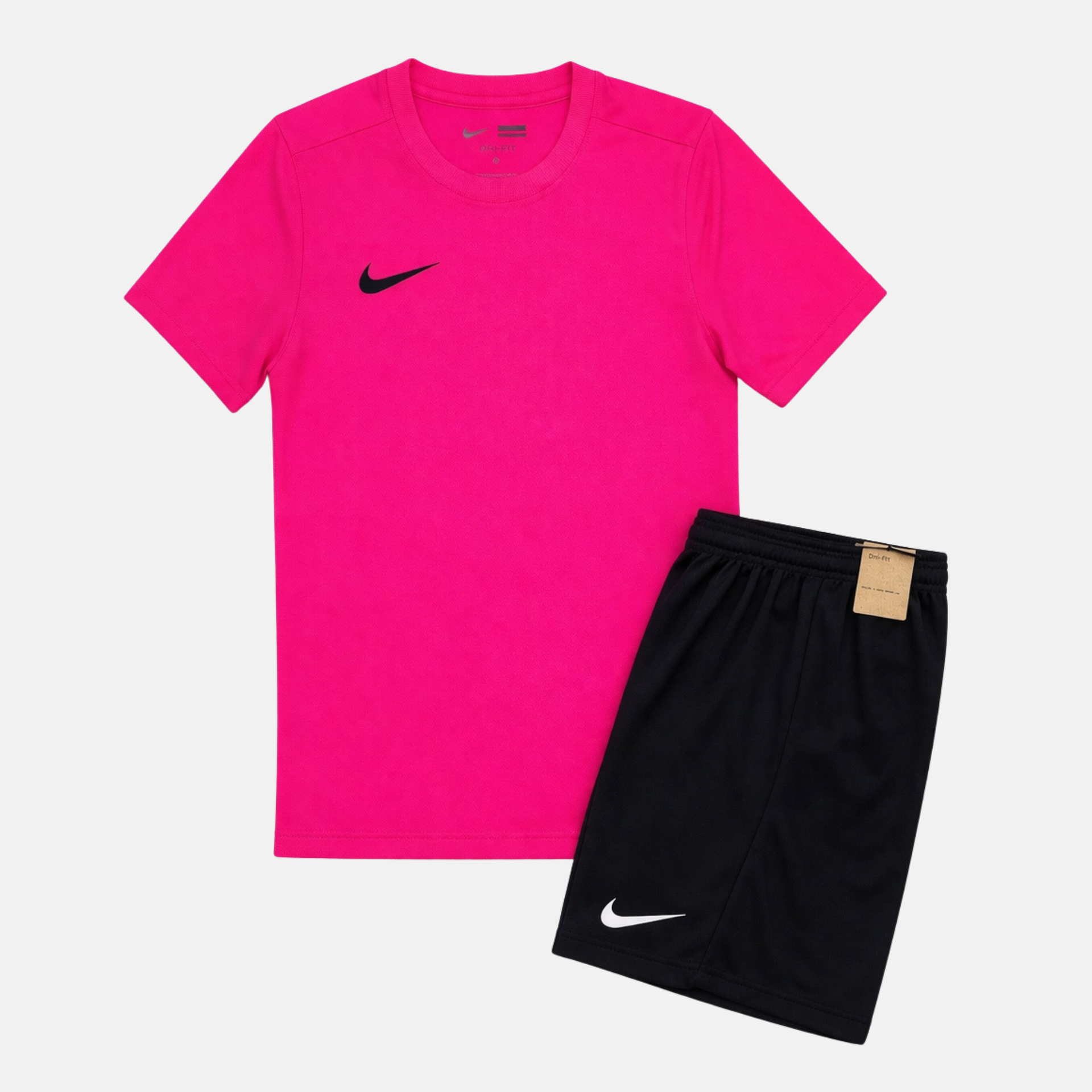 Dri Fit Tshirt Shorts Set Pink