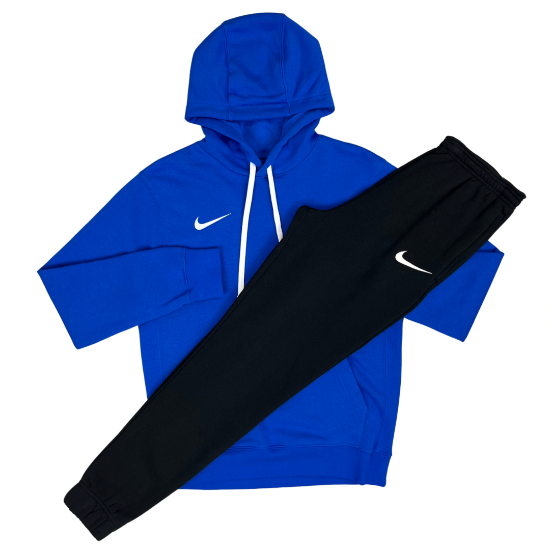 Nike Fleece Hoodie Pants Tracksuit Blue Black S S