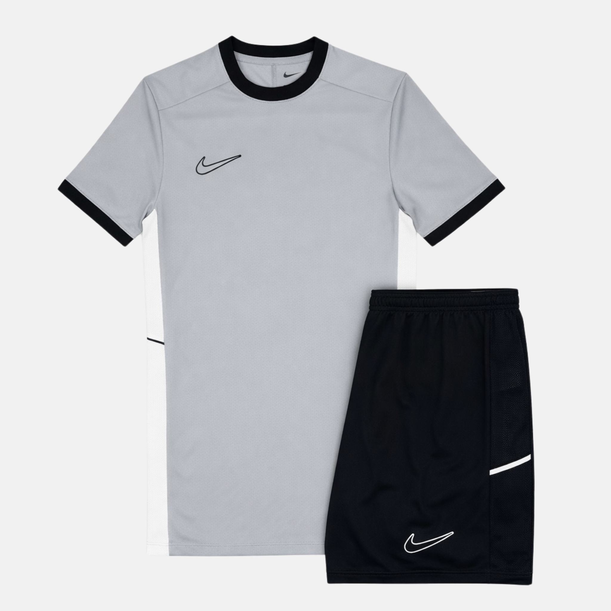 Nike Academy Drill T-Shirt / Shorts Set - Grey/Black