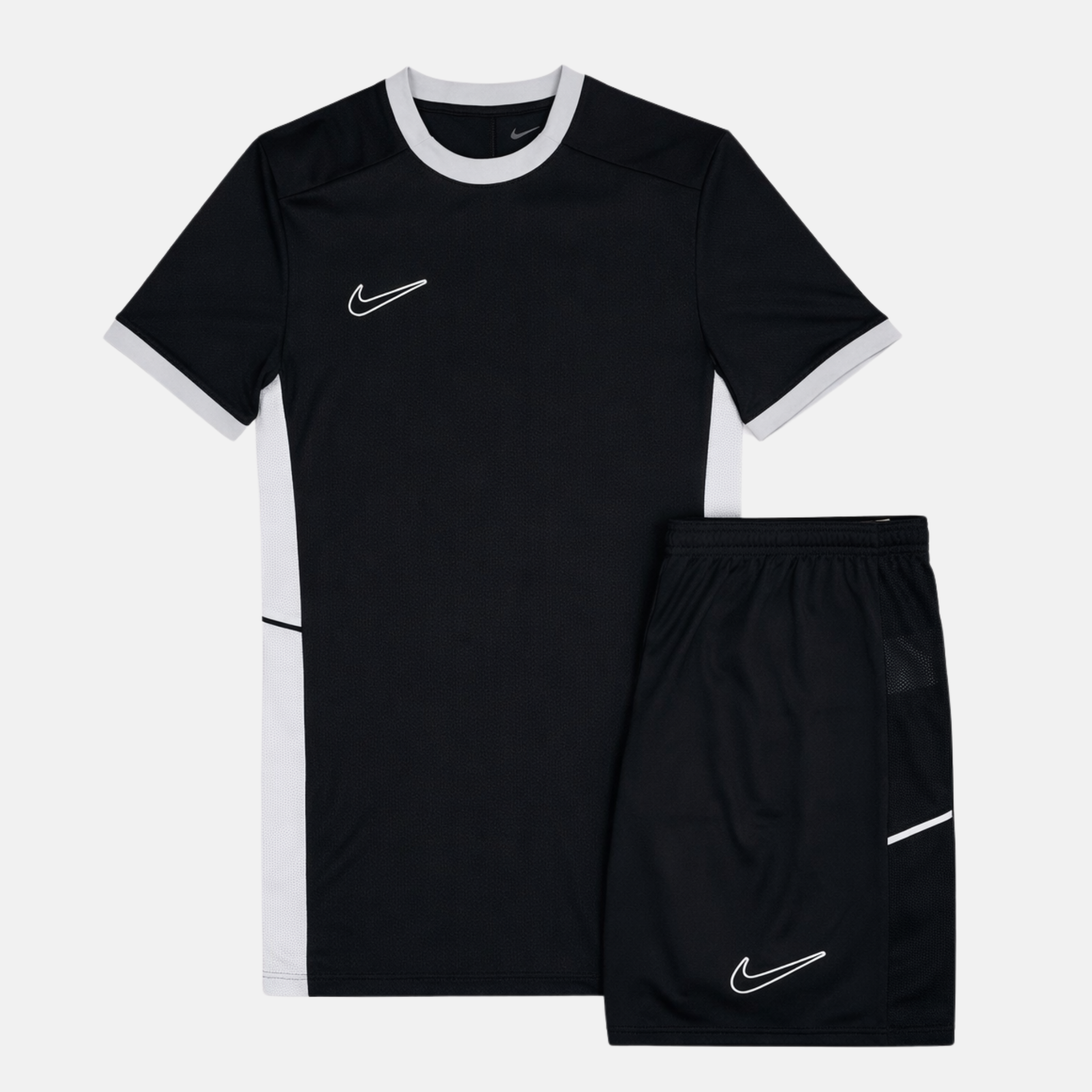 Academy Drill T Shirt Shorts Set Black White
