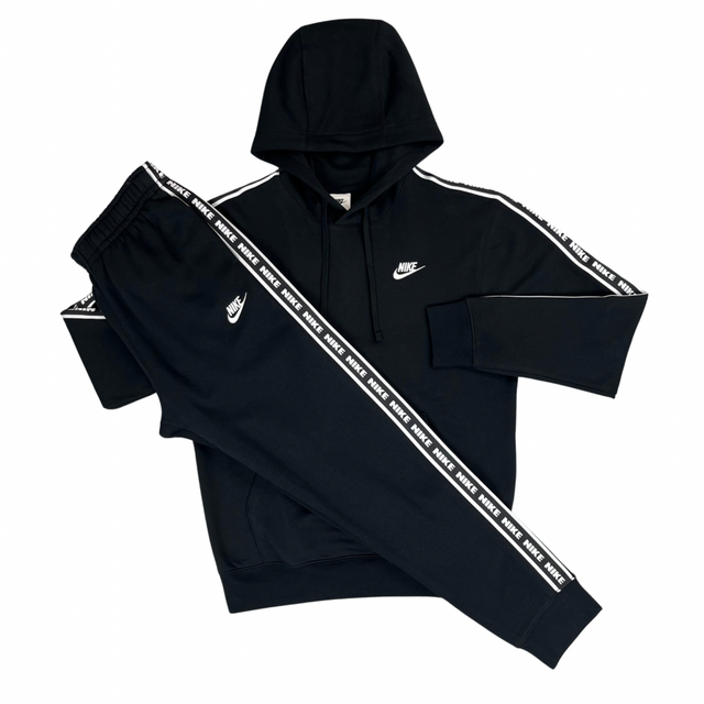 Nike Club Fleece Graphic Tracksuit - Black