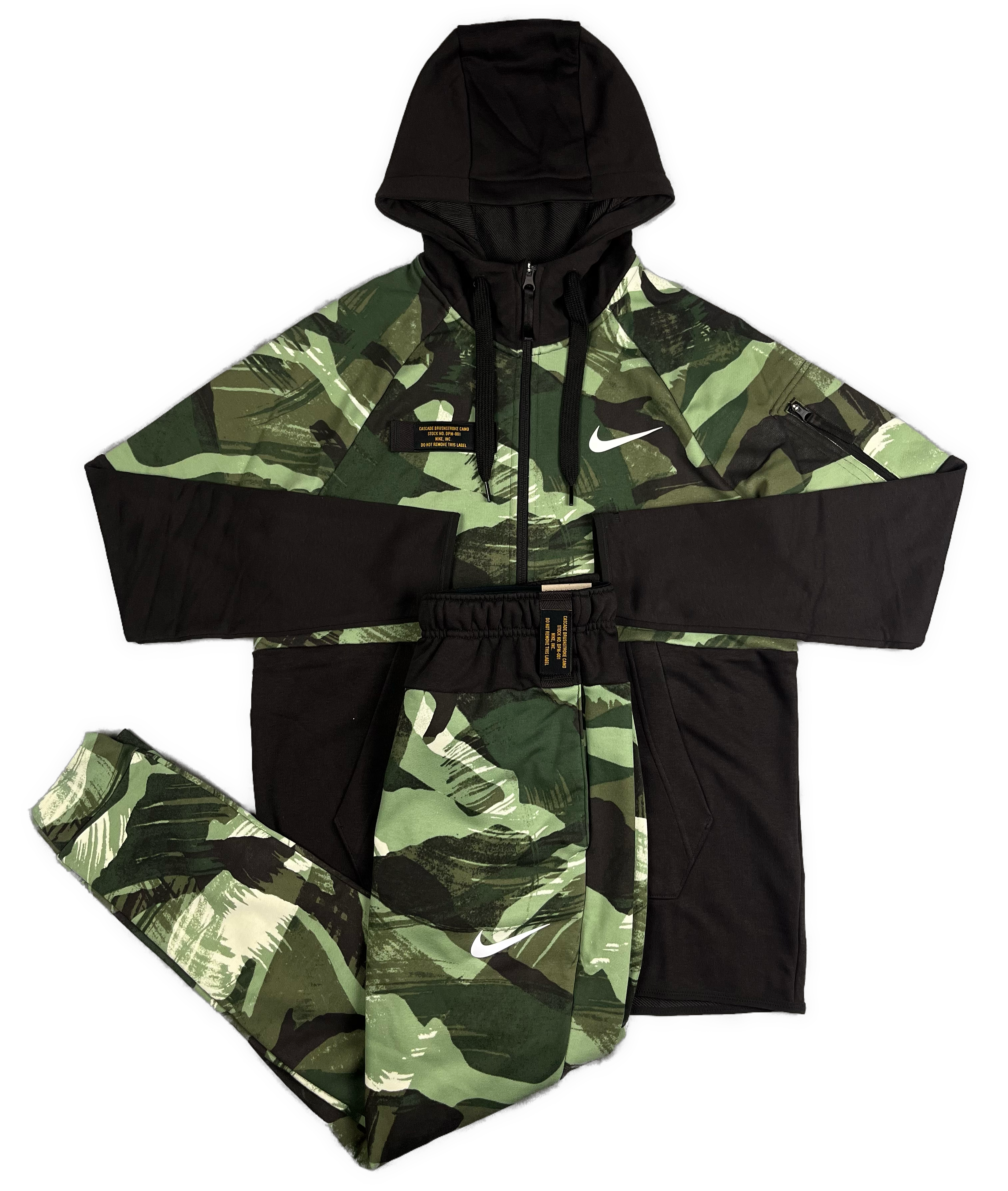 NIKE THERMA DRIFIT TRACKSUIT - GREEN CAMO