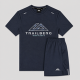 Trailberg Blur Logo T-Shirt / Shorts Set - Storm Blue
