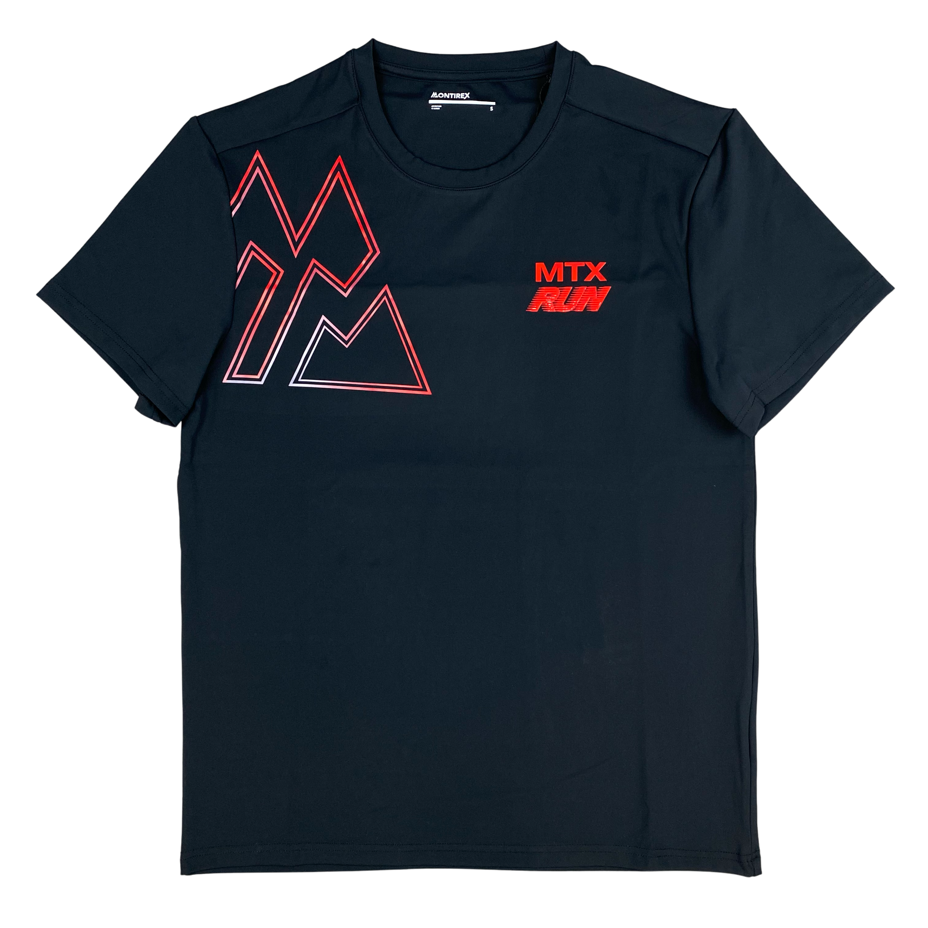 MONTIREX MTX Run Iridescent T-Shirt - Black/Cardinal Red